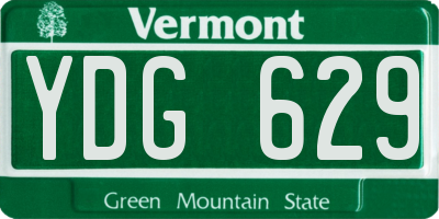 VT license plate YDG629