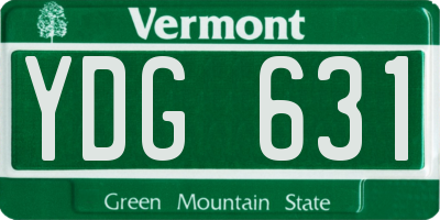VT license plate YDG631