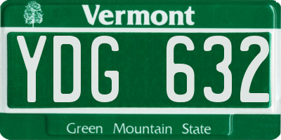 VT license plate YDG632