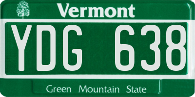 VT license plate YDG638