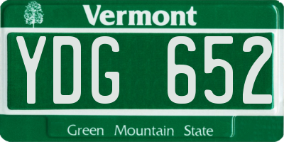 VT license plate YDG652