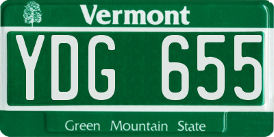VT license plate YDG655