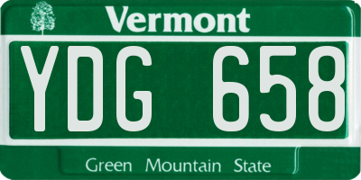 VT license plate YDG658