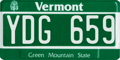 VT license plate YDG659