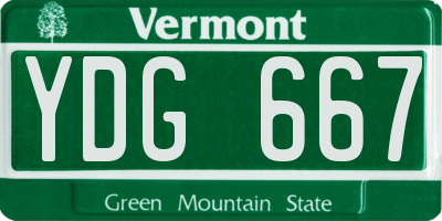 VT license plate YDG667