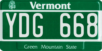 VT license plate YDG668