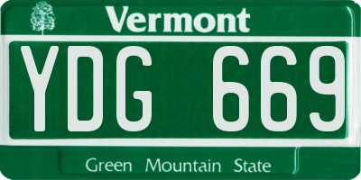 VT license plate YDG669