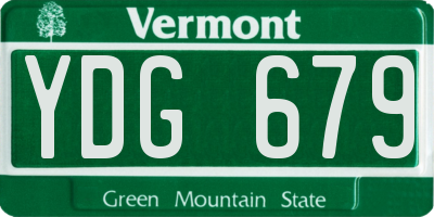 VT license plate YDG679