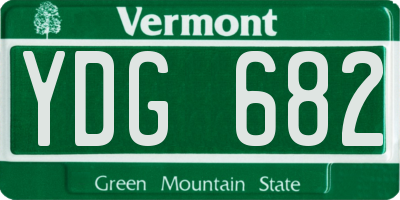 VT license plate YDG682