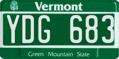 VT license plate YDG683