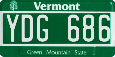 VT license plate YDG686