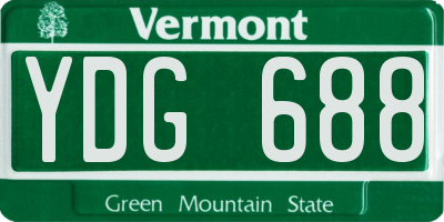 VT license plate YDG688