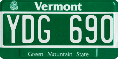 VT license plate YDG690