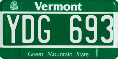 VT license plate YDG693