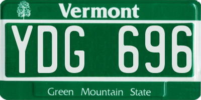 VT license plate YDG696