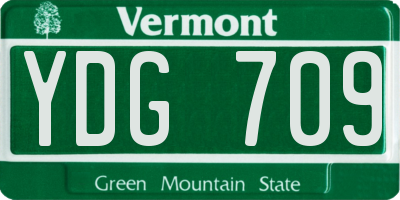 VT license plate YDG709