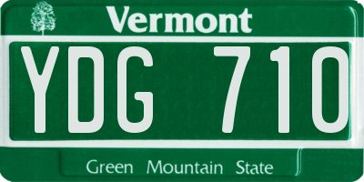 VT license plate YDG710
