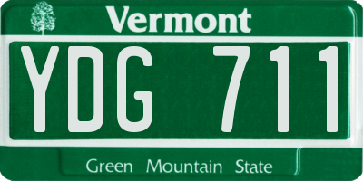 VT license plate YDG711