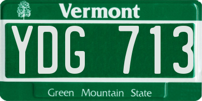 VT license plate YDG713