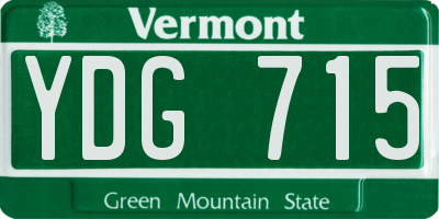 VT license plate YDG715