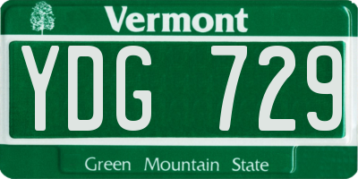 VT license plate YDG729
