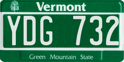 VT license plate YDG732