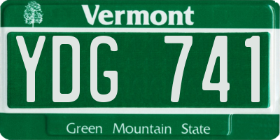 VT license plate YDG741