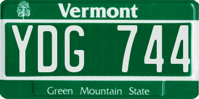 VT license plate YDG744
