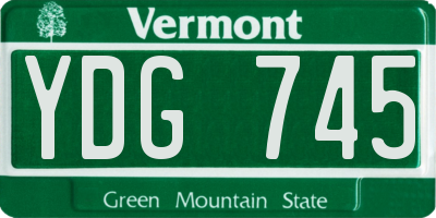 VT license plate YDG745