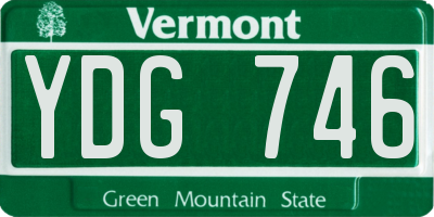VT license plate YDG746