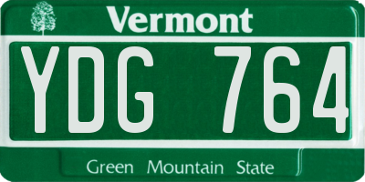 VT license plate YDG764