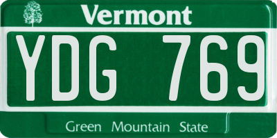 VT license plate YDG769