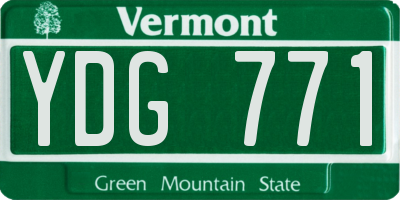 VT license plate YDG771