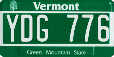 VT license plate YDG776