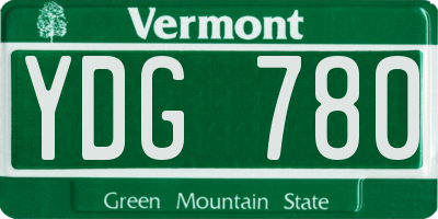 VT license plate YDG780