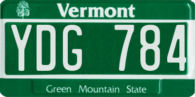 VT license plate YDG784