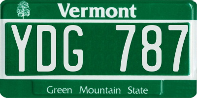 VT license plate YDG787