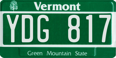 VT license plate YDG817