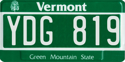 VT license plate YDG819