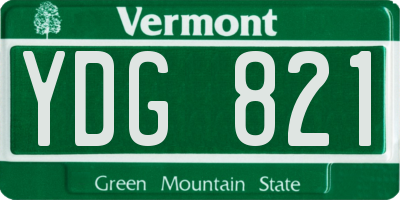 VT license plate YDG821