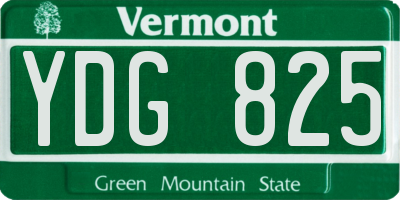 VT license plate YDG825
