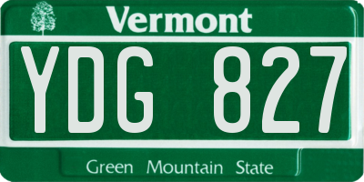 VT license plate YDG827