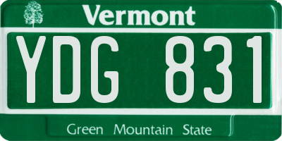 VT license plate YDG831