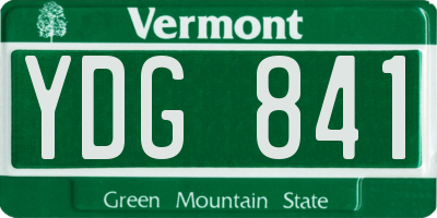 VT license plate YDG841