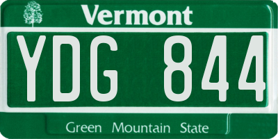 VT license plate YDG844