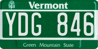 VT license plate YDG846