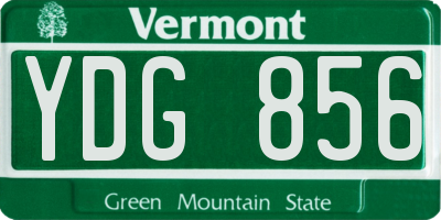 VT license plate YDG856