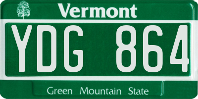 VT license plate YDG864