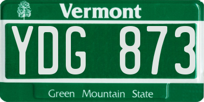 VT license plate YDG873