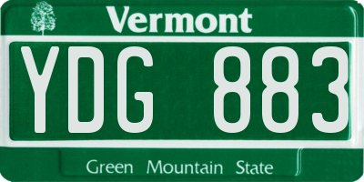 VT license plate YDG883